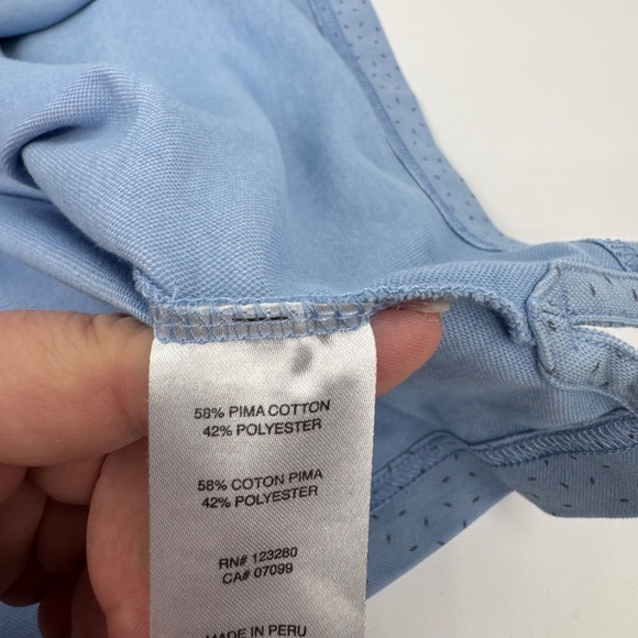 Travis Mathew Polo Shirt Men Medium Blue Short Sleeve Golf Preppy Sprinkles - Picture 5 of 9